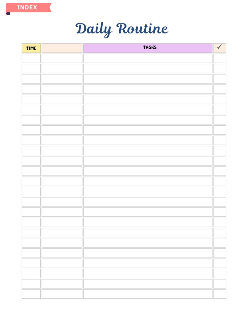 Kids Chore Chart (Editable & Free)