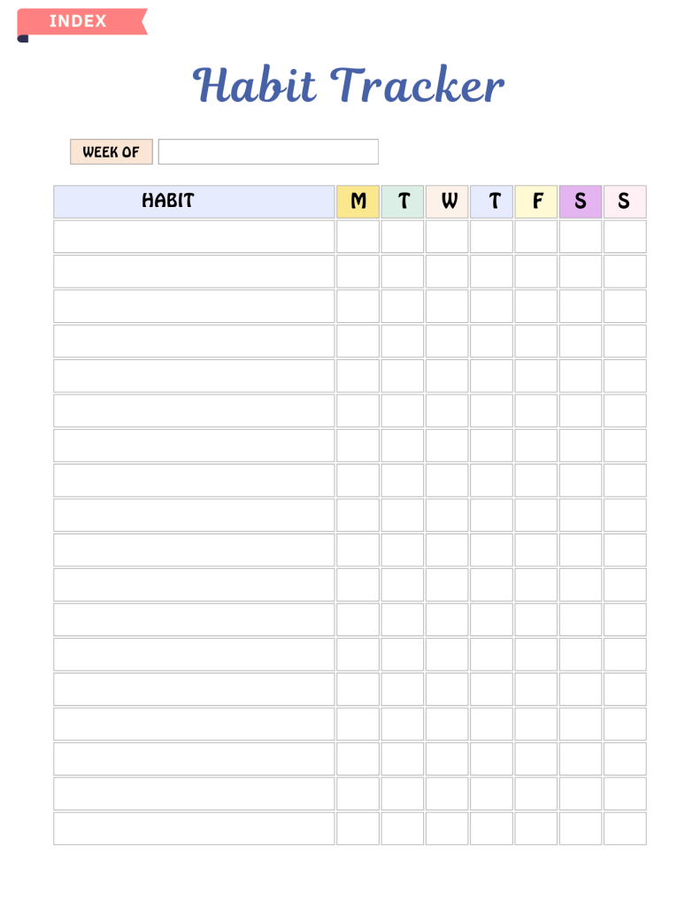 Kids Chore Chart (Editable & Free)