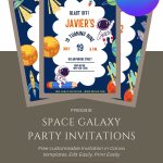 Free Space Galaxy Birthday Invitations