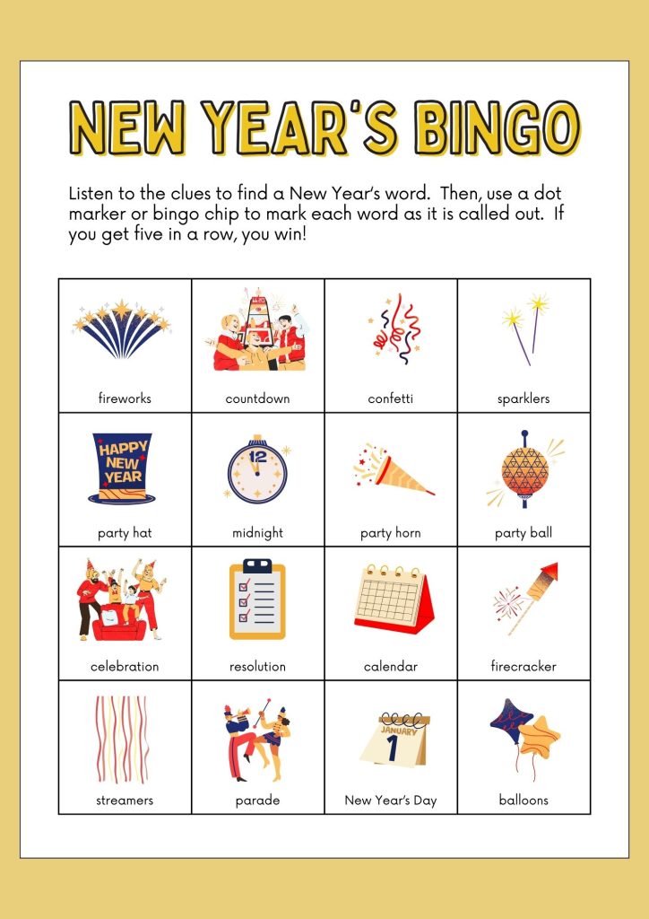Printable Party Bingo Games