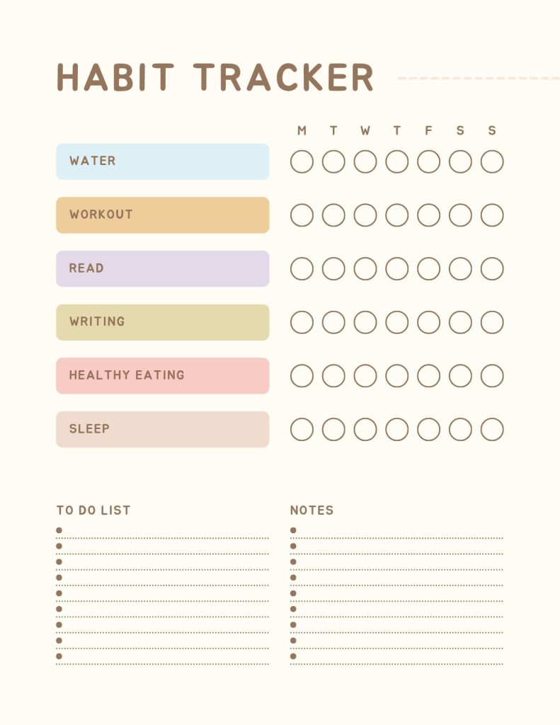 Printable Habit Tracker for Kids (Free Download)