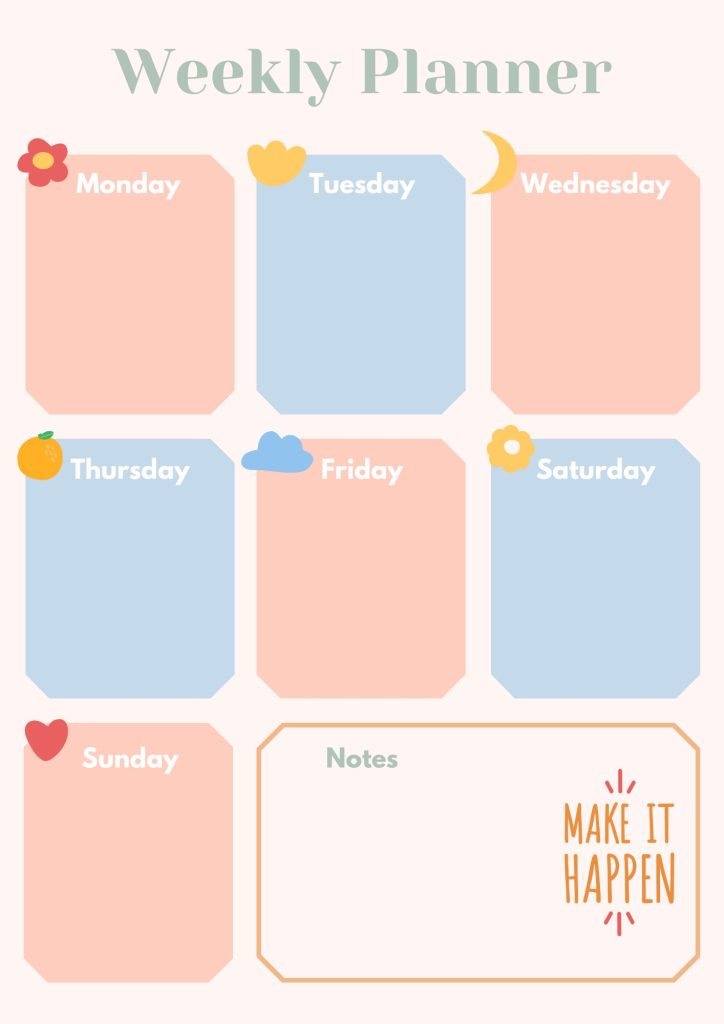 Weekly Family Routine Planner