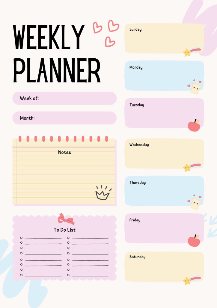 Weekly Family Routine Planner