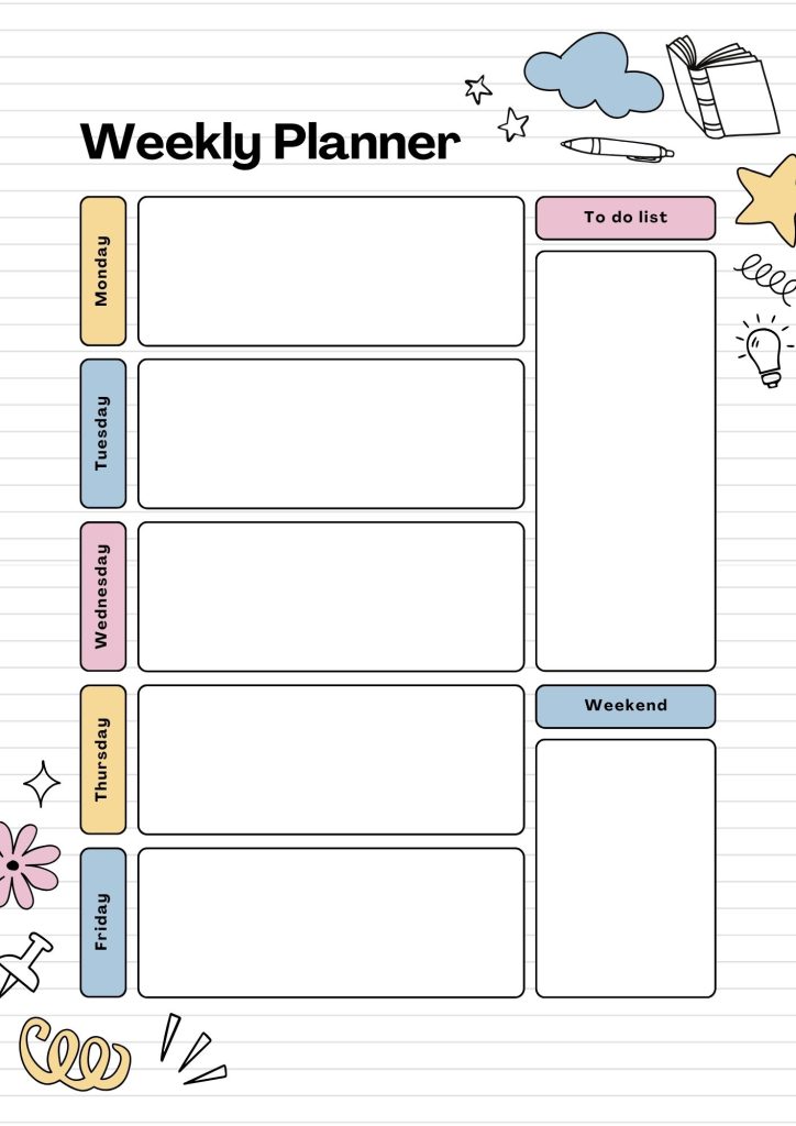 Weekly Family Routine Planner
