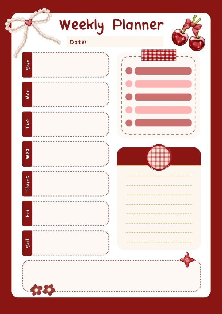 Weekly Family Routine Planner