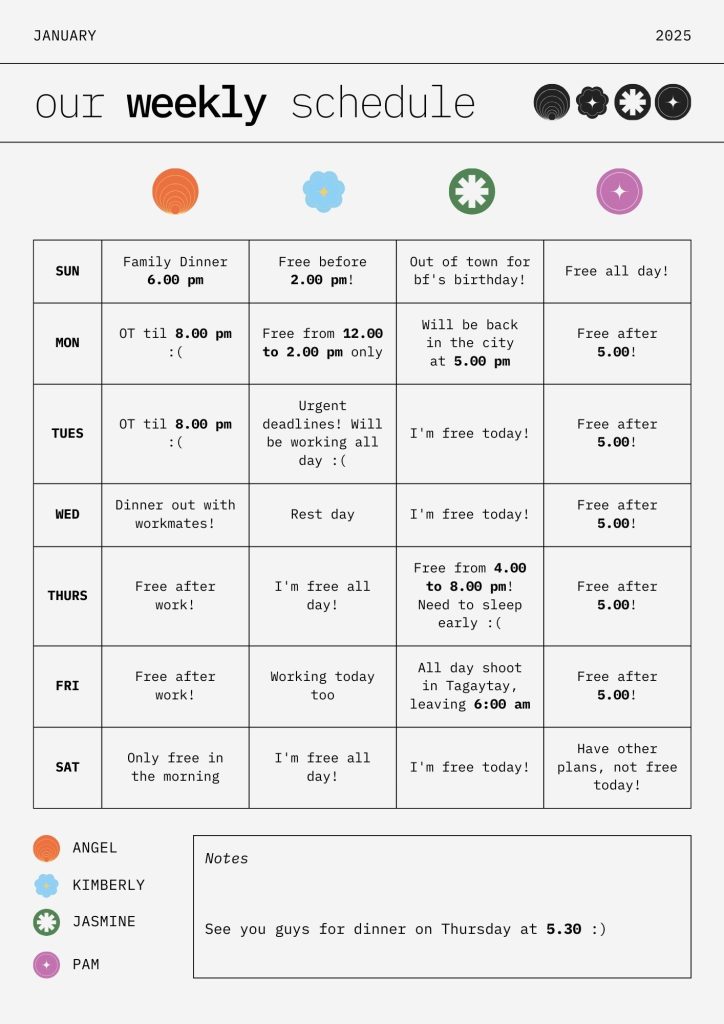 Weekly Family Routine Planner