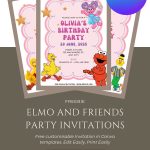 Free Elmo and Friends Birthday Invitations