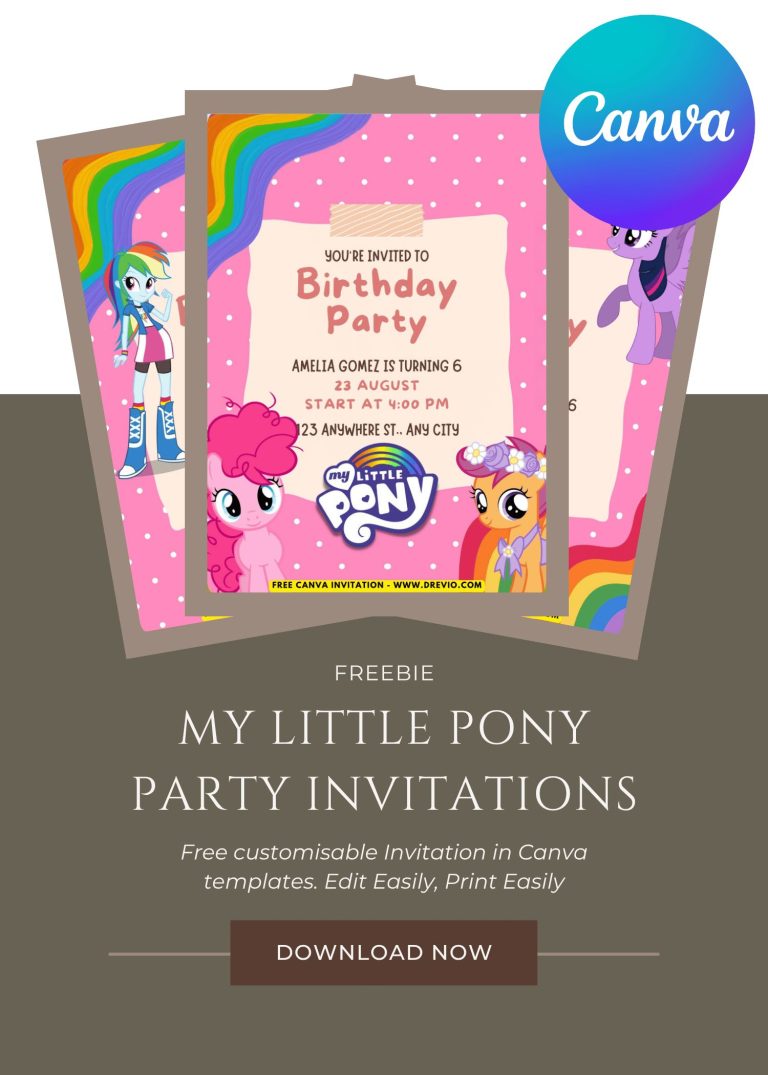 adorable-my-little-pony-rainbow-birthday-invite-template-canva