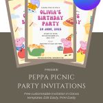 Free Peppa Picnic Birthday Invitations