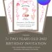 Free and Editable Pink Ribbon 2nd Birthday Invitation Templates Made in Canva. Customize Online for free
