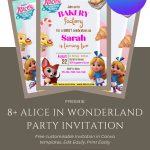 FREE Whimsical Alice In Wonderland Invitation Template