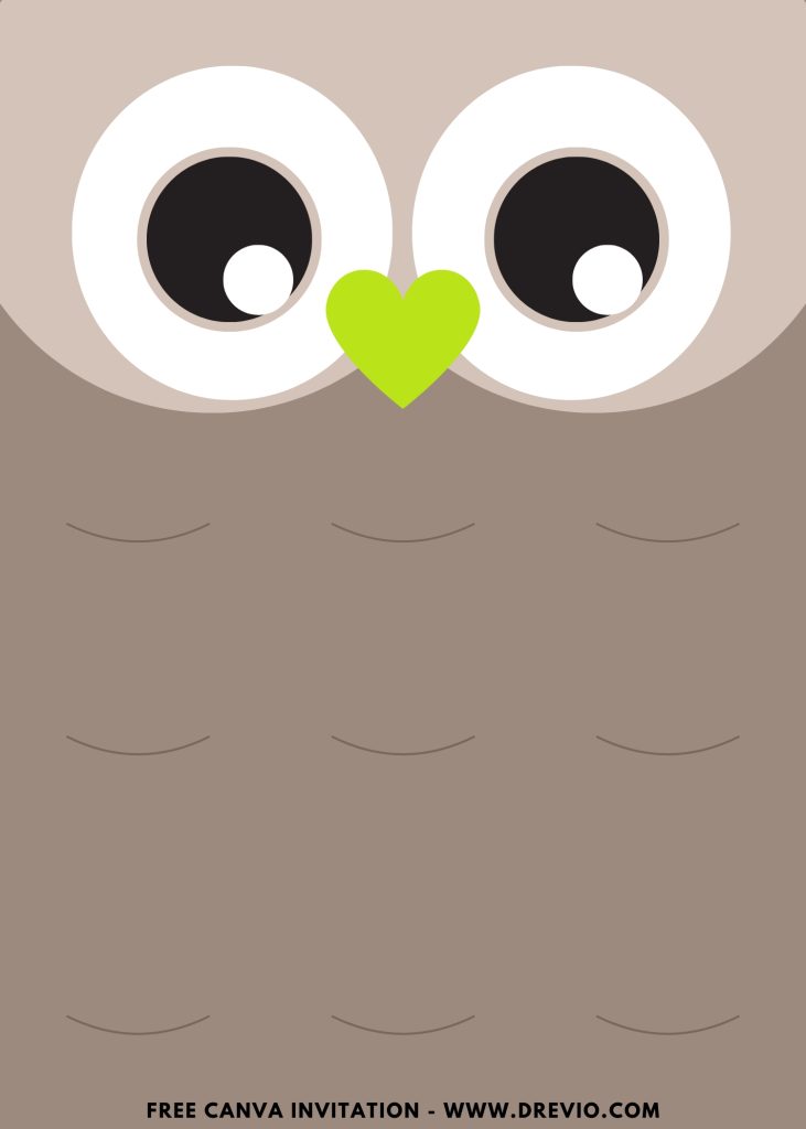 Free and Editable Owl Themed Kids Birthday Invitation Templates Made in Canva. Customize Online for free