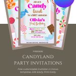 FREE Sweet Candyland Invitation Template