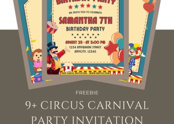 Free and Editable Circus Carnival Invitation Templates Made in Canva. Customize Online for free
