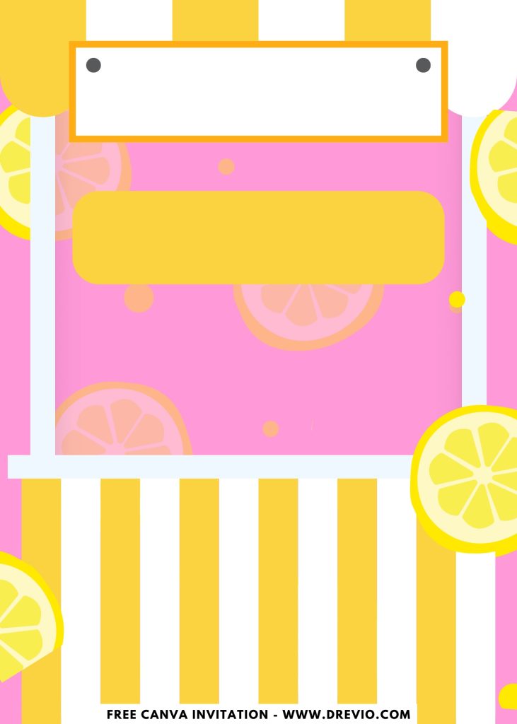 Free and Editable Watercolor Summer Lemonade Stand Invitation Templates Made in Canva. Customize Online for free