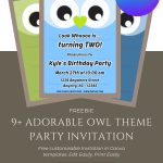 FREE Sweet Little Owl Invitation Template