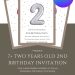 Free and Editable Cute Polka Dot 2nd Birthday Invitation Templates Made in Canva. Customize Online for free