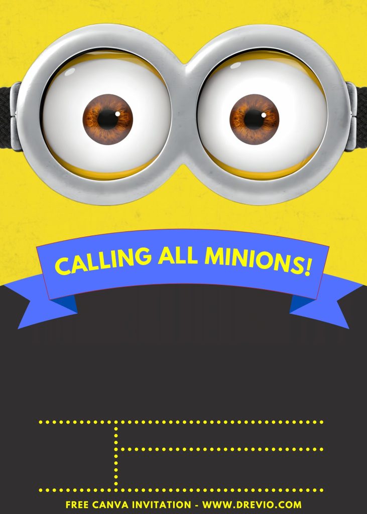 Free and Editable Playful Minions And Monsters Invitation Templates Made in Canva. Customize Online for free
