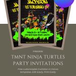 Free TMNT Birthday Invitations (Editable Canva)