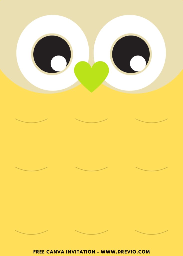 Free and Editable Adorable Little Owl Invitation Templates Made in Canva. Customize Online for free