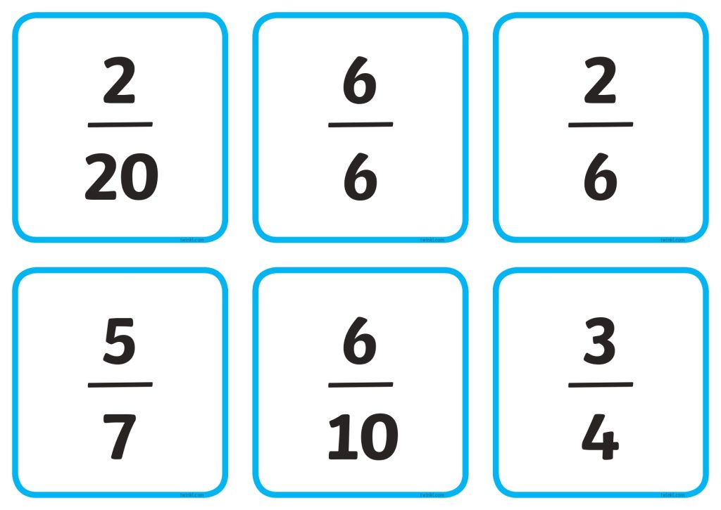 fraction matching cards page 0002