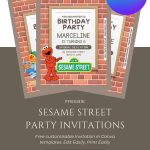 Free Sesame Street Birthday Invitations