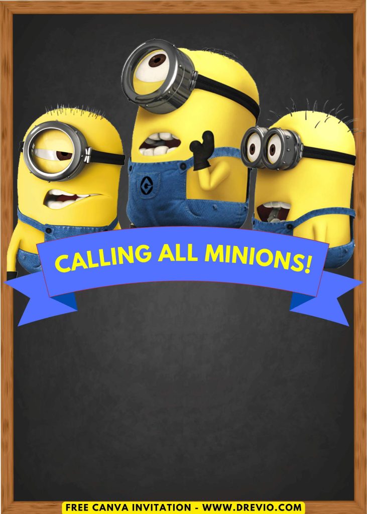 funny minions birthday party invite