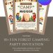 Free and Editable Cute Summer Holiday Camp Invitation Templates Made in Canva. Customize Online for free
