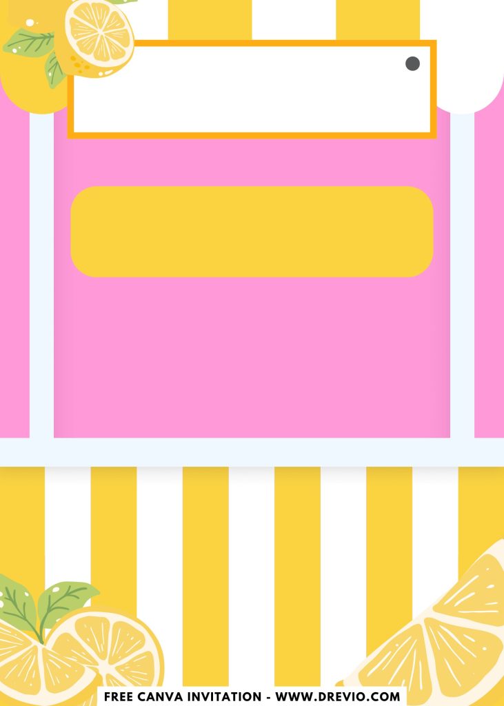 Free and Editable Summer Bash Pink And Yellow Lemonade Stand Invitation Templates Made in Canva. Customize Online for free