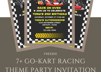Free and Editable Epic Go Kart Racer Invitation Templates Made in Canva. Customize Online for free