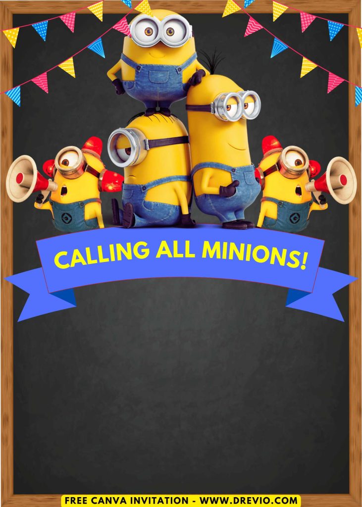 minions birthday invite printable