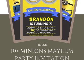Free and Editable Minions And Monsters Invitation Templates Made in Canva. Customize Online for free