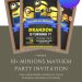 Free and Editable Chalkboard Minions Invitation Templates Made in Canva. Customize Online for free