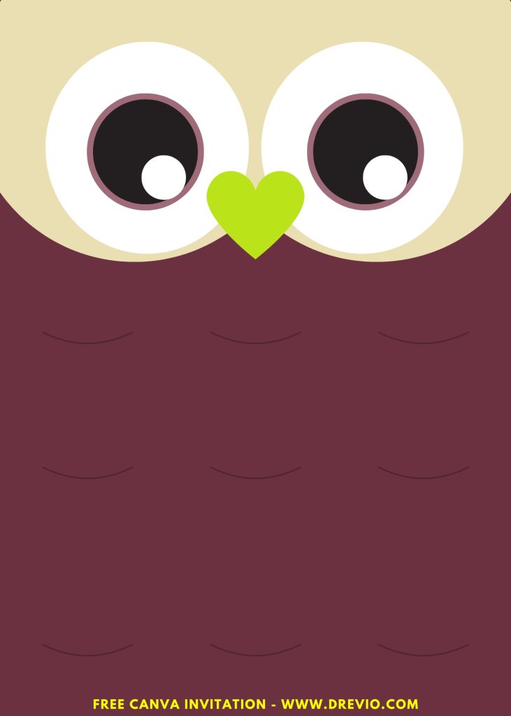 Free and Editable Adorable Little Owl Invitation Templates Made in Canva. Customize Online for free