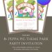 Free and Editable Peppa Pig Theme Park Invitation Templates Made in Canva. Customize Online for free