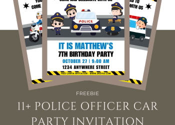 Free and Editable Police Officer Patrol Invitation Templates Made in Canva. Customize Online for free
