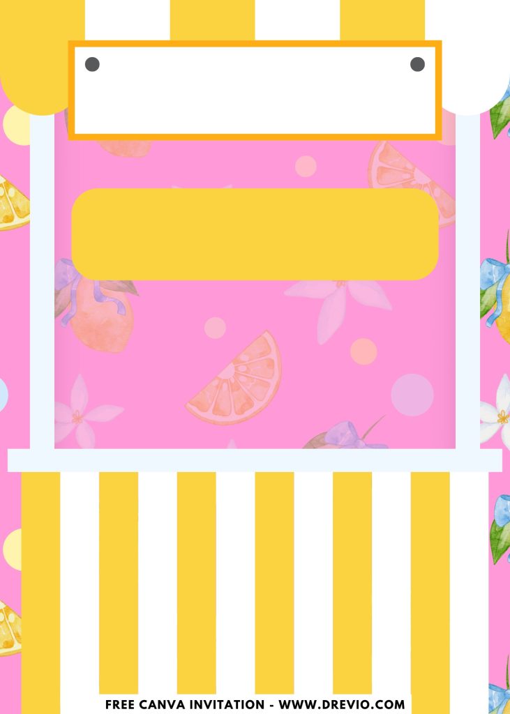 Free and Editable Refreshing Summer Lemonade Stand Invitation Templates Made in Canva. Customize Online for free