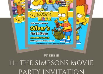 Free and Editable The Simpsons Invitation Templates Made in Canva. Customize Online for free