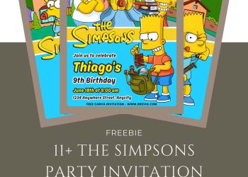 Free and Editable Funny Simpsons Homer Family Invitation Templates Made in Canva. Customize Online for free