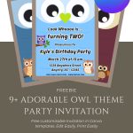 Cute Owl Face Invitations – Free Printable