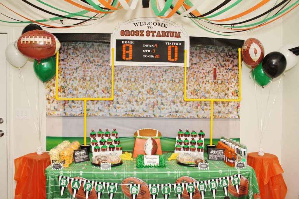 DIY Custom Super Bowl American Football party supplies