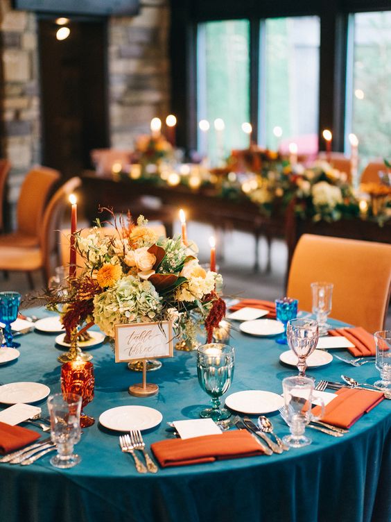 Tangerine and Teal Wedding Ideas