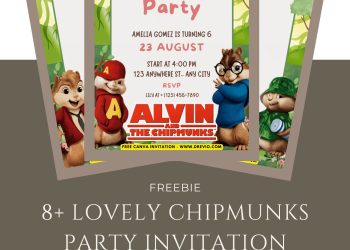 Free and Editable Alvin And The Chipmunks Invitation Templates Made in Canva. Customize Online for free