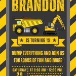 FREE Construction Boys Birthday Invitation Template