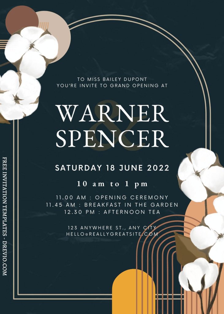 elegant garden edge wedding invite template editable 1