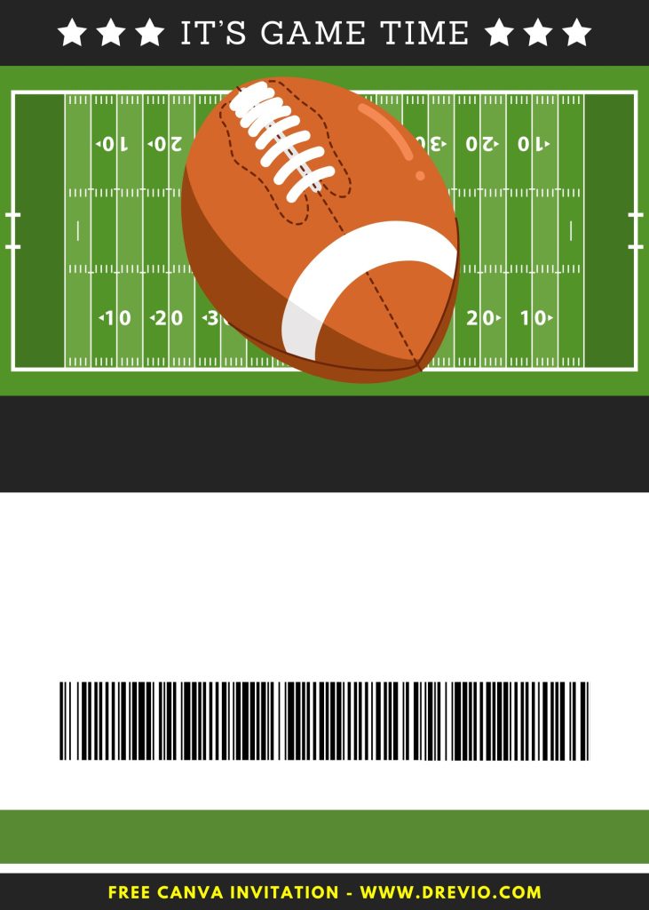 Free and Editable Super Bowl American Football Ticket Invitation Templates Made in Canva. Customize Online for free