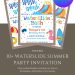 Free and Editable Summer Waterslide Invitation Templates Made in Canva. Customize Online for free