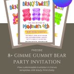 FREE Gimme Gummy Bear Invitation Template