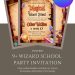 Free and Editable Cute Magical Wizard School Party Invitation Templates Made in Canva. Customize Online for free