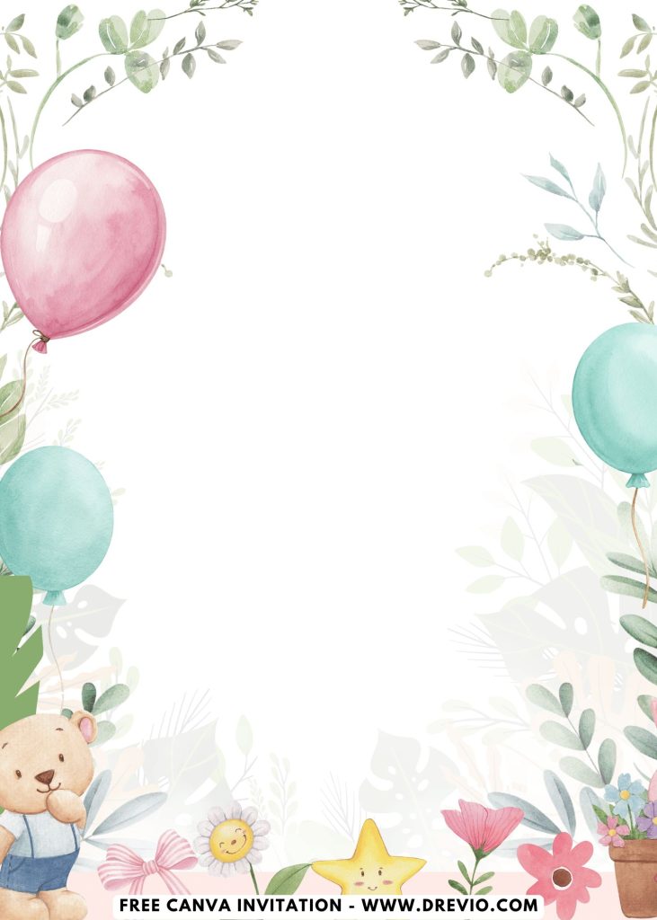 Free and Editable Wild One Greenery Leaves 1st Birthday Invitation Templates Made in Canva. Customize Online for free